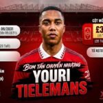 Cận cảnh đồ họa công bố Youri Tielemans chính thức gia nhập Manchester United với giá 35 triệu bảng, ra mắt trên nền tảng Xoilac TV.
